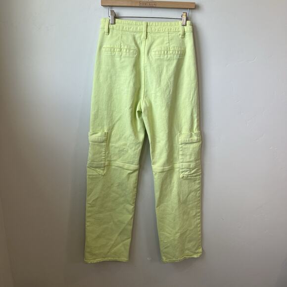 KanCan Signature 90s Straight Cargo Stretch Neon Pants Size 26 - Picture 4 of 10